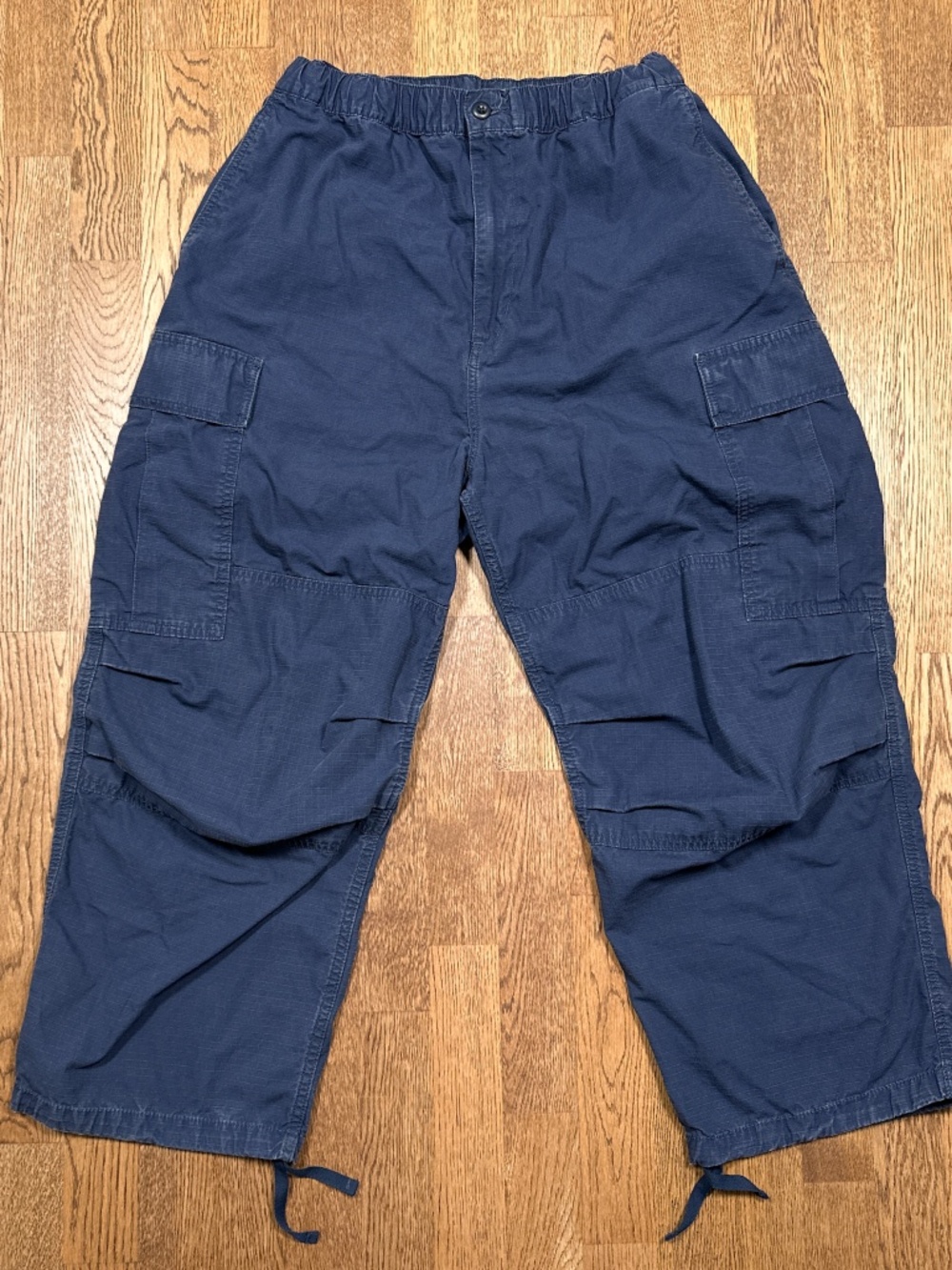 Carhartt WIP Work in Progress Jet Wide Leg Ripstop Blue Cargo Pants Mens Medium